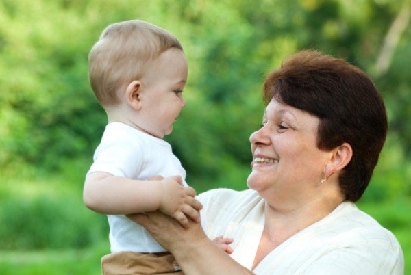 Grandmother with her grandson